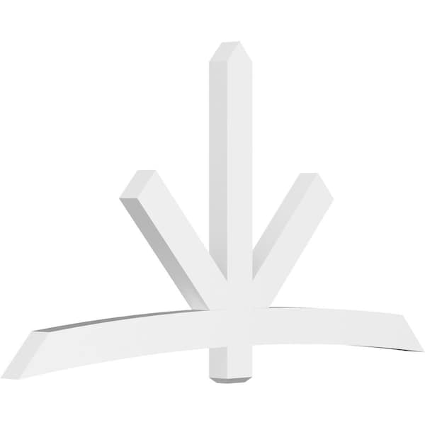 Ekena Millwork Alberta Architectural Grade PVC Gable Bracket, 96"W x 52"H x 4"D x 6"F, 13/12 Pitch GBP096X52X0406ALB00 - main